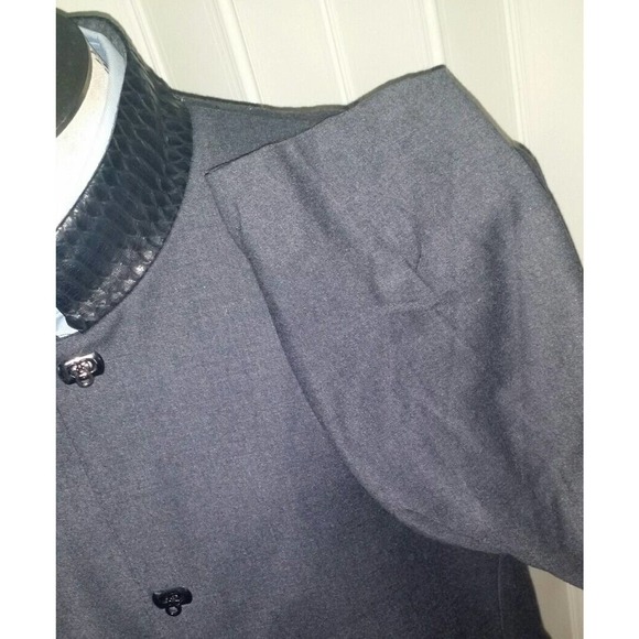 MASATOMO JAPAN Steampunk CASHMERE PYTHON snake Nehru collar jacket coat 3XL - Picture 5 of 11